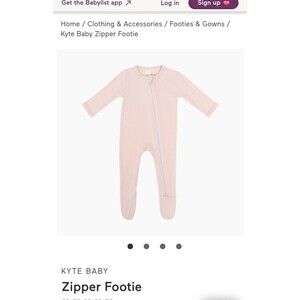 Kyte baby Footie Sleeper Size Newborn-blush